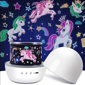 Unicorn Night Light Projector for Kids Room,Unicorn & Ocean Cute Projection